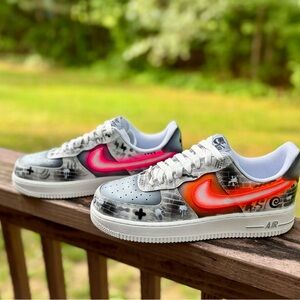 Neon Lights Custom Nike Air Force 1